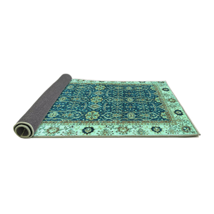 Sideview of Oriental Turquoise Traditional Rug, abs3267turq