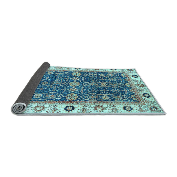 Sideview of Oriental Light Blue Traditional Rug, abs3267lblu