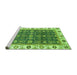 Sideview of Machine Washable Oriental Green Traditional Area Rugs, wshabs3267grn