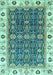 Machine Washable Oriental Turquoise Traditional Area Rugs, wshabs3267turq