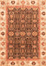 Machine Washable Oriental Orange Traditional Area Rugs, wshabs3267org