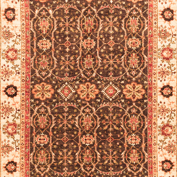 Machine Washable Oriental Orange Traditional Area Rugs, wshabs3267org