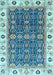 Machine Washable Oriental Light Blue Traditional Rug, wshabs3267lblu