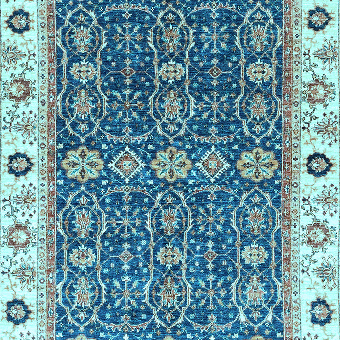 Machine Washable Oriental Light Blue Traditional Rug, wshabs3267lblu