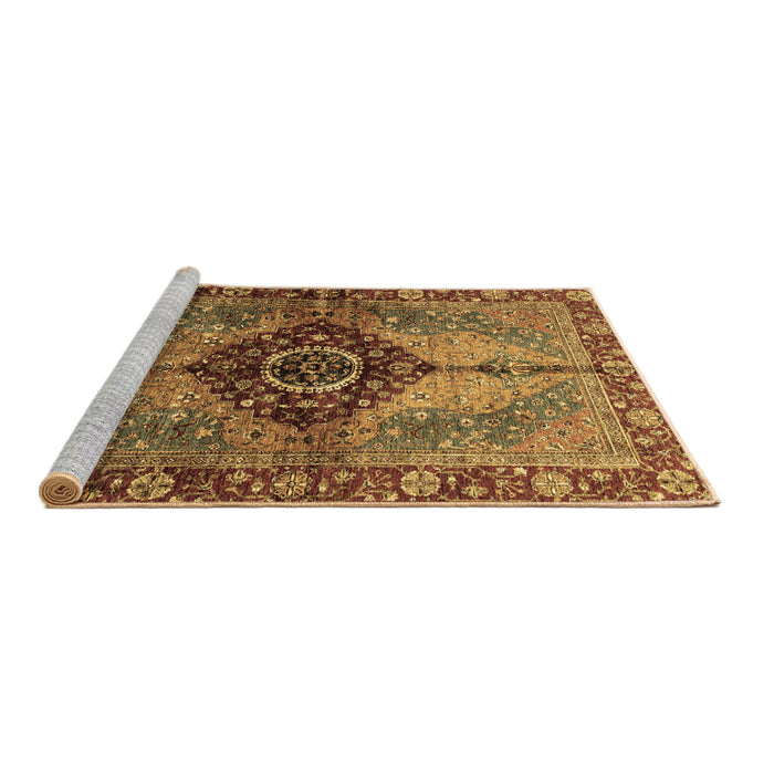 Sideview of Machine Washable Persian Brown Traditional Rug, wshabs3268brn