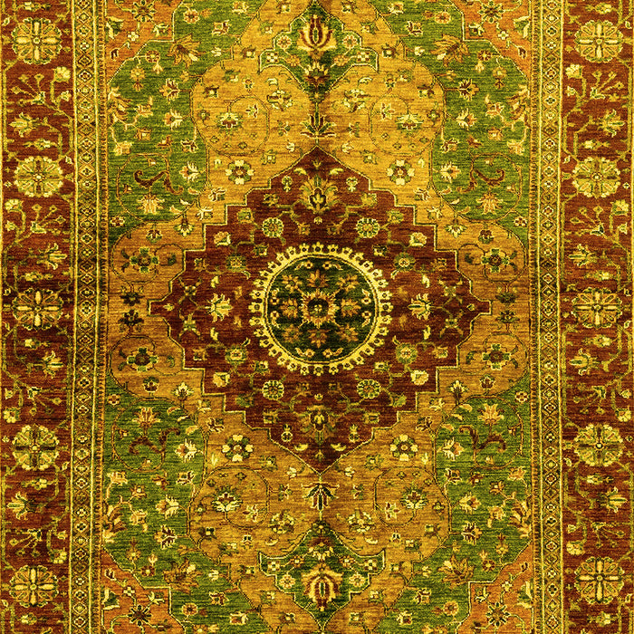 Machine Washable Persian Yellow Traditional Rug, wshabs3268yw