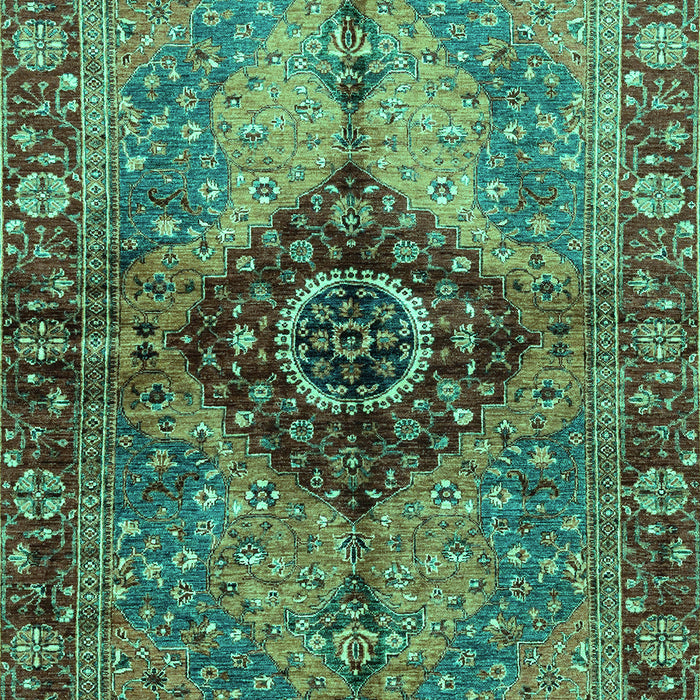 Machine Washable Persian Turquoise Traditional Area Rugs, wshabs3268turq