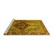 Sideview of Machine Washable Persian Yellow Traditional Rug, wshabs3268yw