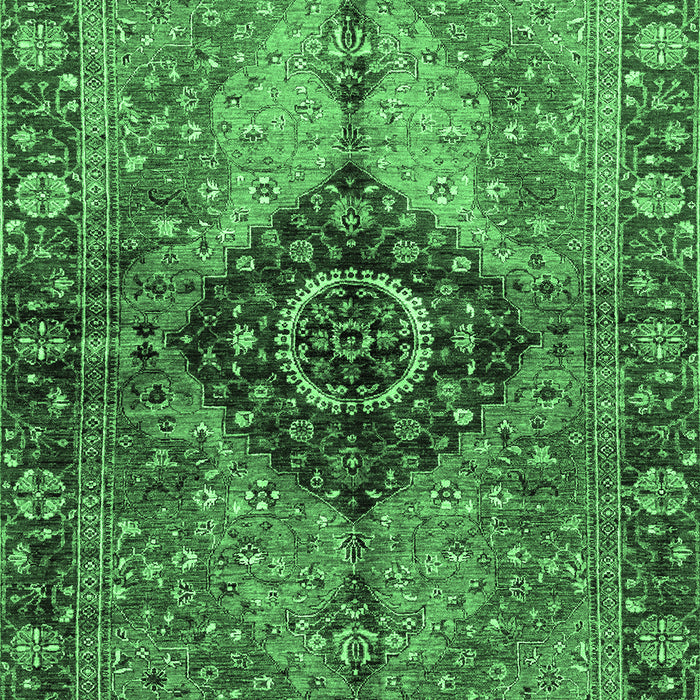 Machine Washable Persian Emerald Green Traditional Area Rugs, wshabs3268emgrn