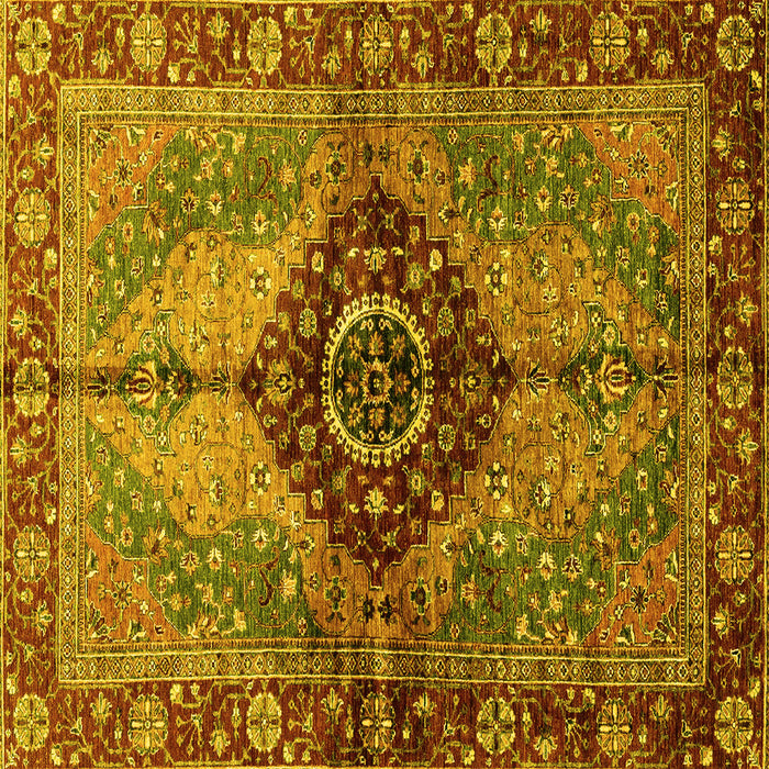 Square Persian Yellow Traditional Rug, abs3268yw