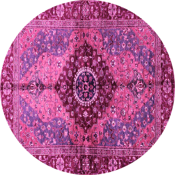 Round Persian Pink Traditional Rug, abs3268pnk
