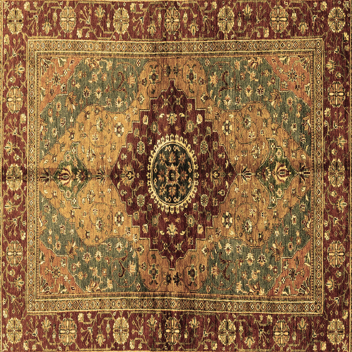 Square Persian Brown Traditional Rug, abs3268brn