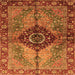 Square Persian Orange Traditional Rug, abs3268org