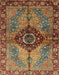 Abstract Saffron Red Persian Rug, abs3268