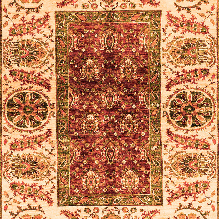 Machine Washable Abstract Orange Modern Area Rugs, wshabs3269org