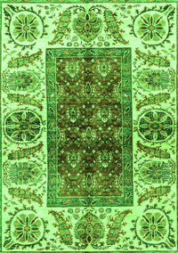 Abstract Green Modern Rug, abs3269grn