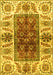 Machine Washable Abstract Yellow Modern Rug, wshabs3269yw