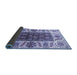 Sideview of Abstract Blue Modern Rug, abs3269blu