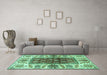 Machine Washable Abstract Turquoise Modern Area Rugs in a Living Room,, wshabs3269turq