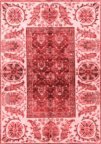 Abstract Red Modern Rug, abs3269red