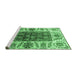 Sideview of Machine Washable Abstract Emerald Green Modern Area Rugs, wshabs3269emgrn