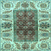 Square Machine Washable Abstract Light Blue Modern Rug, wshabs3269lblu