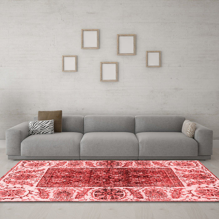 Modern Red Washable Rugs