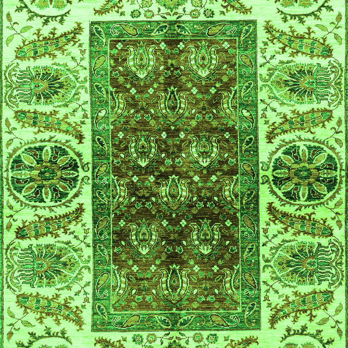 Machine Washable Abstract Green Modern Area Rugs, wshabs3269grn