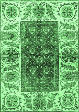 Abstract Emerald Green Modern Rug, abs3269emgrn