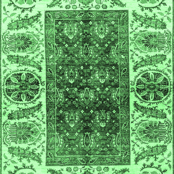 Abstract Emerald Green Modern Rug, abs3269emgrn