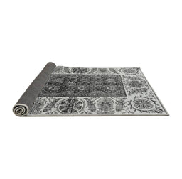 Sideview of Abstract Gray Modern Rug, abs3269gry