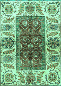 Abstract Turquoise Modern Rug, abs3269turq