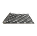 Sideview of Checkered Gray Modern Rug, abs326gry