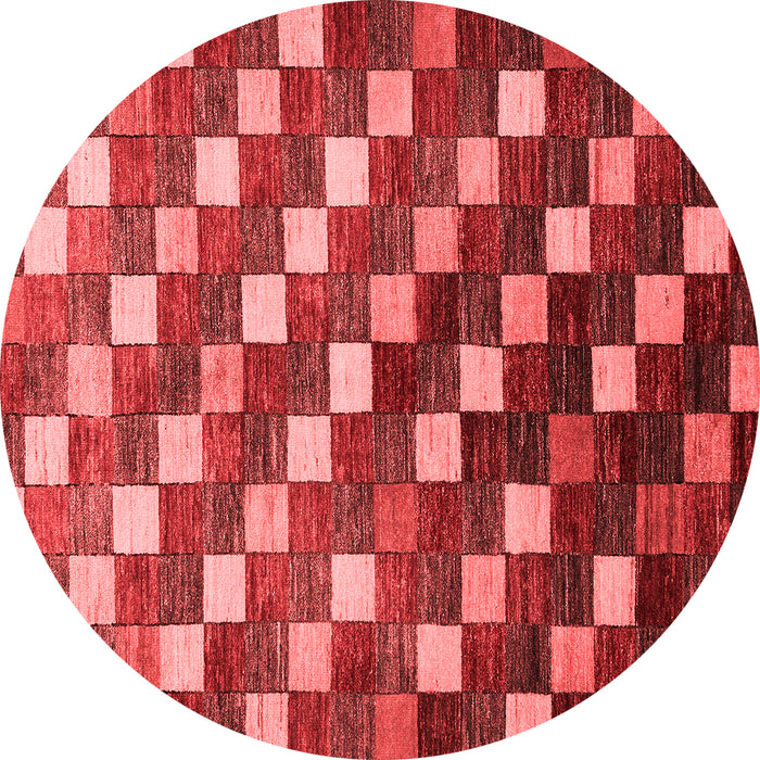 Machine Washable Checkered Red Modern Rug, wshabs326red