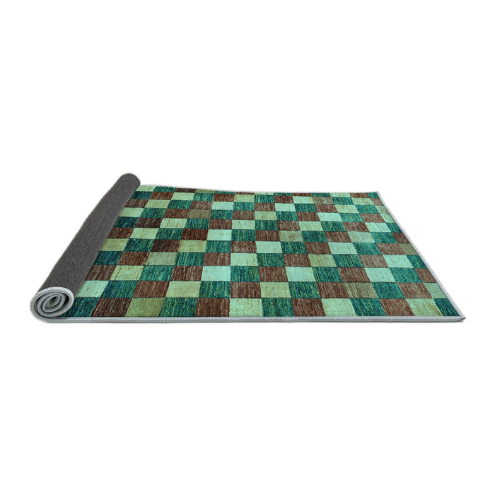Sideview of Checkered Light Blue Modern Rug, abs326lblu