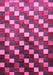Machine Washable Checkered Pink Modern Rug, wshabs326pnk