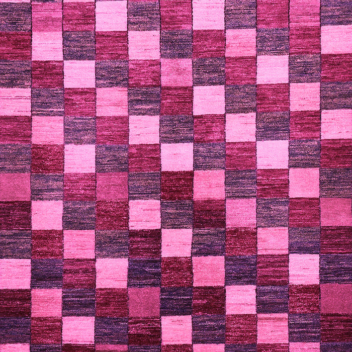 Machine Washable Checkered Pink Modern Rug, wshabs326pnk