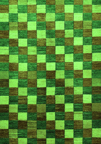 Checkered Green Modern Rug, abs326grn