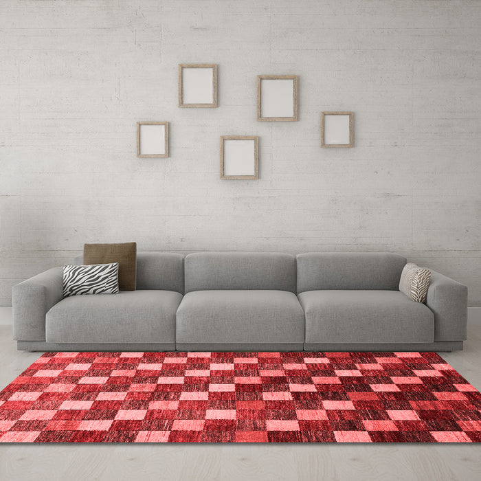 Modern Red Washable Rugs