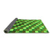 Sideview of Checkered Green Modern Rug, abs326grn