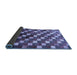 Sideview of Checkered Blue Modern Rug, abs326blu