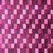 Square Checkered Pink Modern Rug, abs326pnk