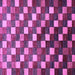 Square Machine Washable Checkered Purple Modern Area Rugs, wshabs326pur