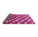 Sideview of Checkered Pink Modern Rug, abs326pnk