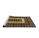 Sideview of Machine Washable Abstract Night Red Rug, wshabs327