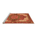 Sideview of Machine Washable Persian Orange Traditional Area Rugs, wshabs3270org