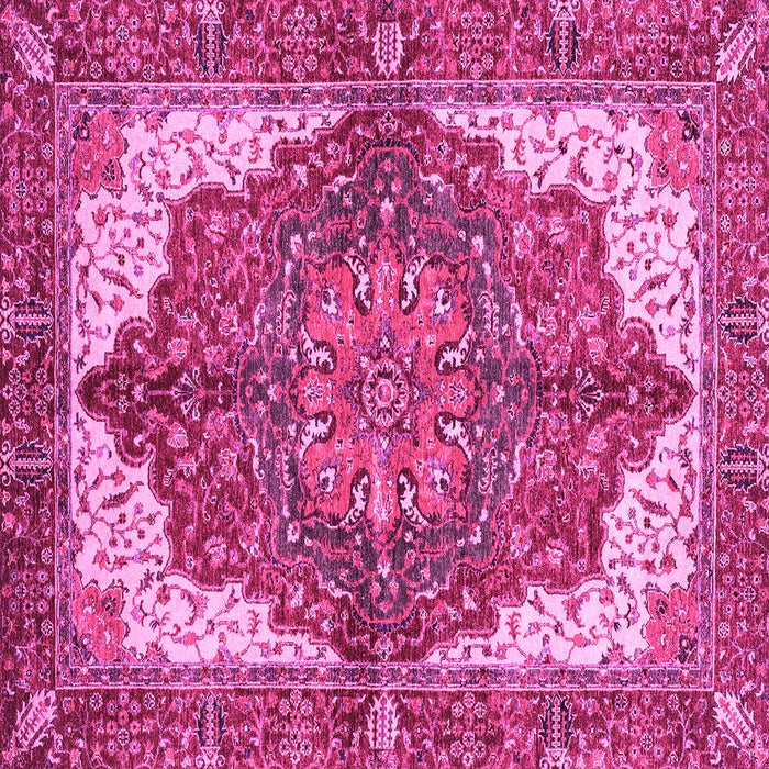 Square Machine Washable Persian Pink Traditional Rug, wshabs3270pnk