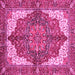 Square Machine Washable Persian Pink Traditional Rug, wshabs3270pnk