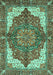 Machine Washable Persian Turquoise Traditional Area Rugs, wshabs3270turq