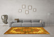 Machine Washable Persian Yellow Traditional Rug in a Living Room, wshabs3270yw